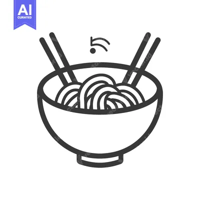 Aset premium populer: Bowl of Noodles with Chopsticks and Steam