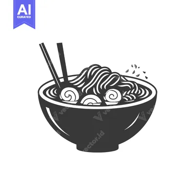 Popular premium asset: Bowl of Ramen Noodles with Chopsticks and Garnish
