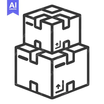 Aset premium populer: Two Stacked Cardboard Boxes Depicting Package Delivery Shipping