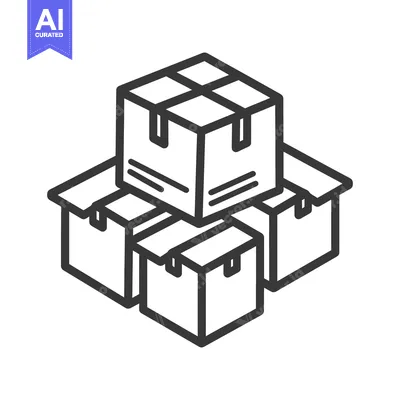 Aset premium populer: Stacked cardboard boxes symbolize delivery and package shipping effect