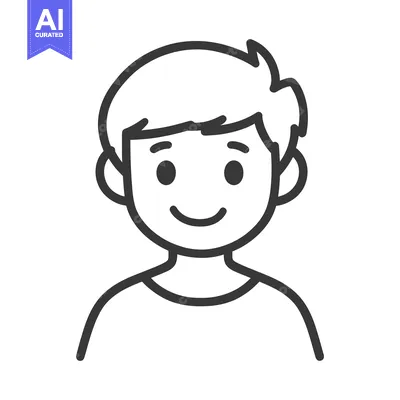 Popular premium asset: A simple cartoon illustration of a smiling human face
