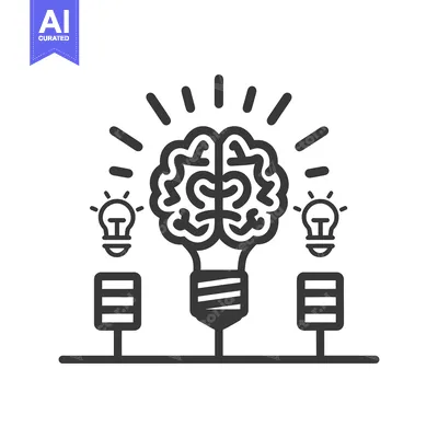 Popular premium asset: A light bulb brain surrounded by smaller connected light bulbs