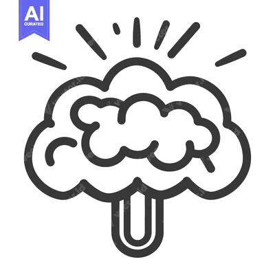 The illustration represents the concept of a brainstorming process