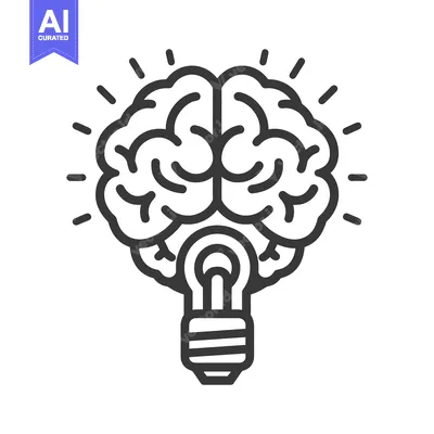 Aset premium populer: Human brain with light bulb representing thoughts and ideas
