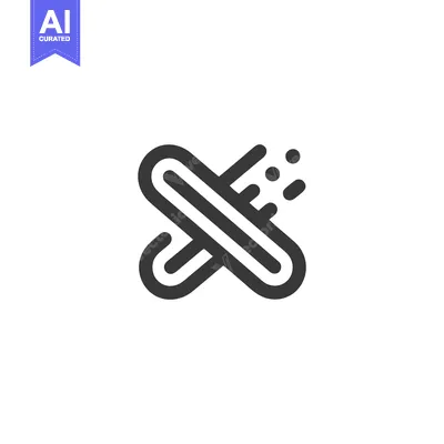 Aset desain premium: Intertwined Rounded Rectangles with Motion Dots, Minimalist Icon Desig