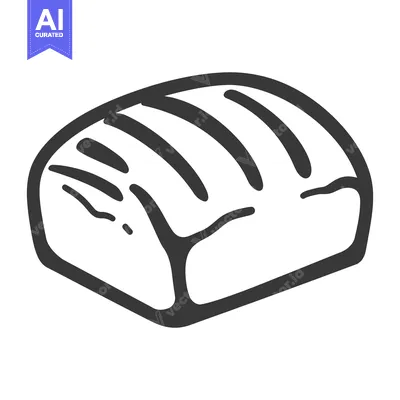 Aset premium populer: A simple drawing of a small loaf of bread