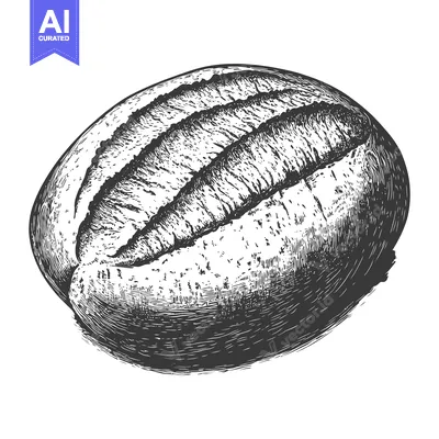 A Detailed Drawing Of A Round Loaf Of Bread