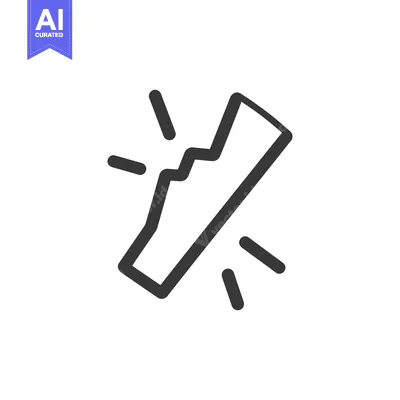 Aset premium populer: A stylized graphic showing a broken object and impact lines