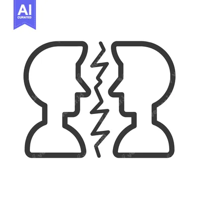 Popular premium asset: The symbolic illustration depicts a fractured relationship between two