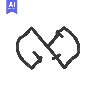 Aset desain premium: A simple illustration of a line art infinity symbol