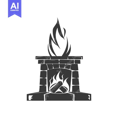 Aset premium populer: Brick Fireplace with Flames and Logs