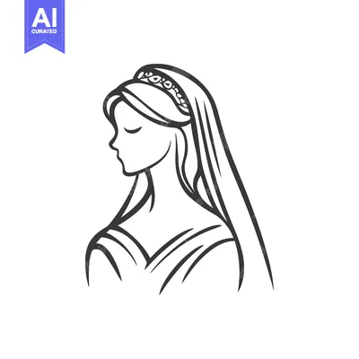 Popular premium asset: A beautiful illustration featuring a bride wearing a delicate veil