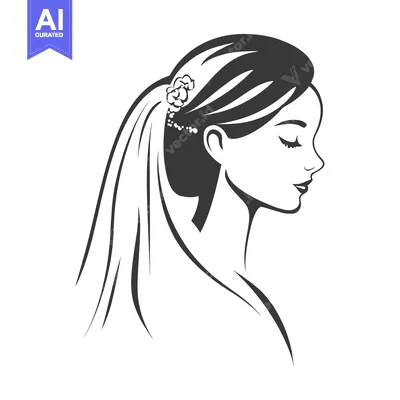 Popular premium asset: A beautiful woman is wearing a veil and hair ornament