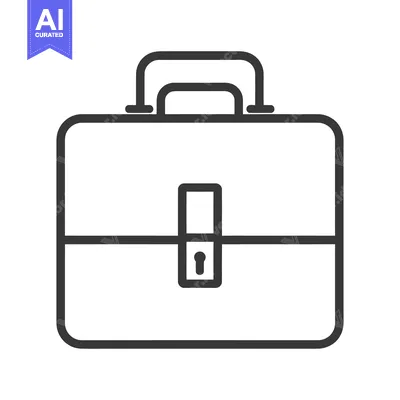 Aset premium populer: A Simple Line Drawing Depicting A Business Style Briefcase