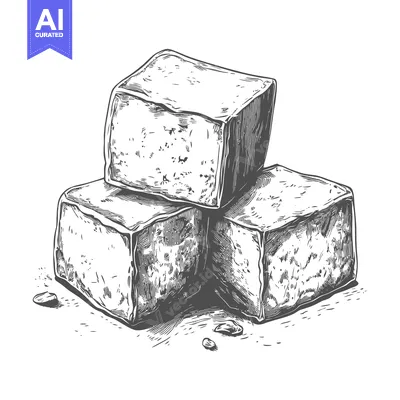 Aset premium populer: Three Ice Cubes Resting On A Flat Surface