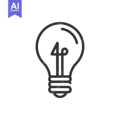 Aset premium populer: Minimalist Lightbulb Icon: Idea Generation and Innovation Symbol