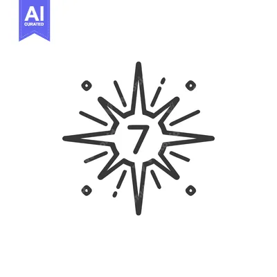 Aset desain premium: Brightness 7 Icon Line Art Icon  1583