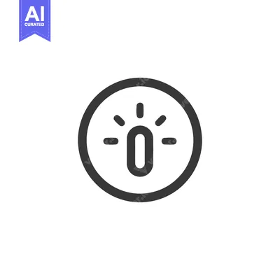 Premium design asset: Minimalist Light Bulb Icon with Radiating Rays in Circular Frame