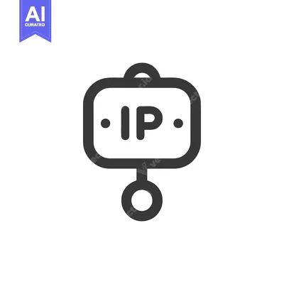 Premium design asset: Minimalist IP Address Icon: Network Protocol Symbol in Bold Outline