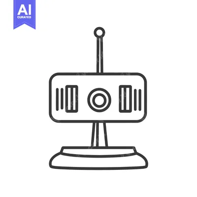 Aset premium populer: A simple black and white illustration of a radio control device