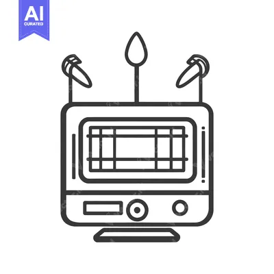 Premium design asset: A simple illustration of a vintage electronic apparatus device