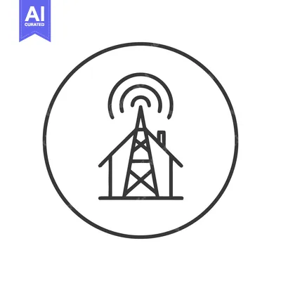 Popular premium asset: Home Communication Tower Icon: Minimalist Line Art in Circle