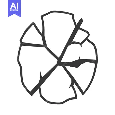 Aset premium populer: An abstract illustration depicting a shattered circular broken shape