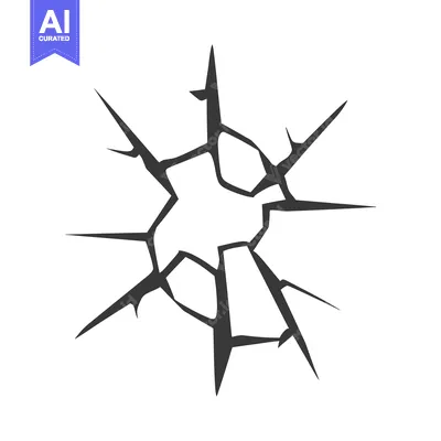 Popular premium asset: A graphic depiction of a broken surface with sharp jagged edges