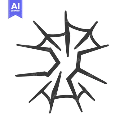 Premium design asset: A broken glass illustration depicting cracks emanating from a center