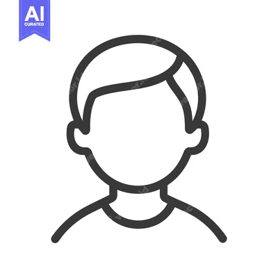Popular premium asset: A simple outline illustration of a persons face and upper body
