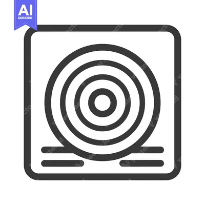 Premium design asset: A graphical representation of concentric circles inside of a square