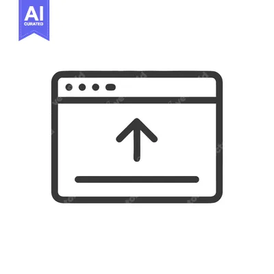 Popular premium asset: Clean Upload Icon: Arrow Ascending in Browser Window, Minimalist Desig