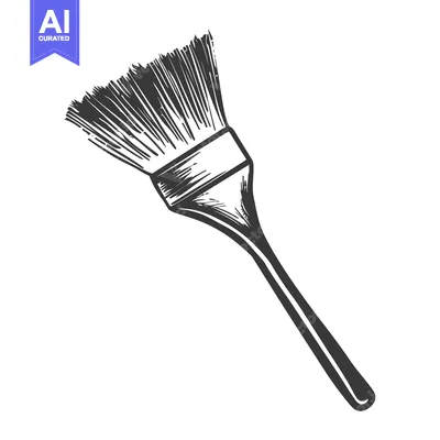 Popular premium asset: An angled monochrome image depicting a painters brush