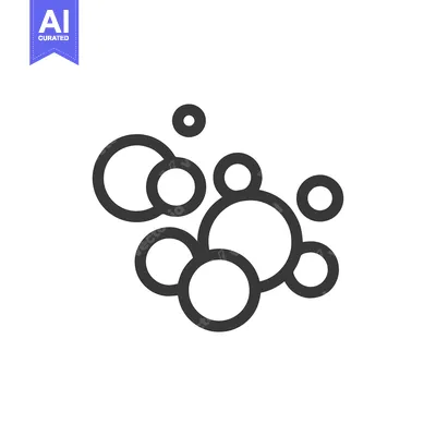 Aset premium populer: Minimalist Bubbles: Abstract Circle Cluster on White Background