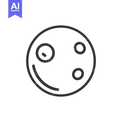 Aset desain premium: An illustrated spherical celestial body with surface markings is displ