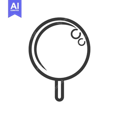Premium design asset: The simple illustration presents a round object with a handle below