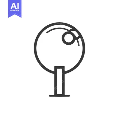 Aset desain premium: Simple minimalist illustration depicting a stylized tree with a round