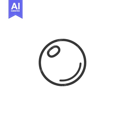 Aset premium populer: Simple Line Art: Round Shape with Oval Detail and Curve