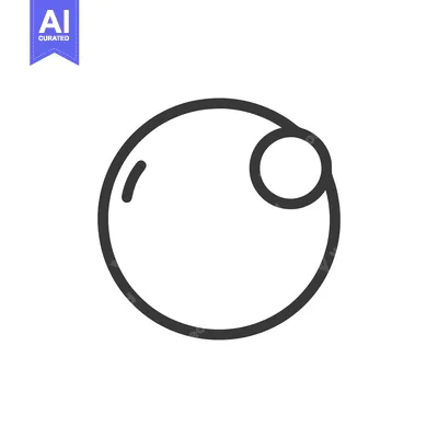 Aset premium populer: Minimalist Icon of a Planet with a Moon Orbiting