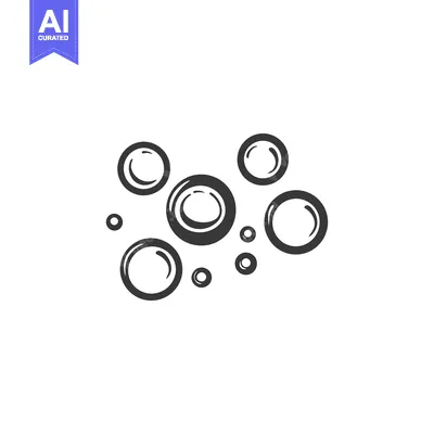 Popular premium asset: Several grayscale circles of varying sizes floating randomly together