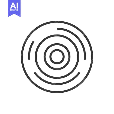 Aset premium populer: Concentric Circles: Minimalist Line Art Design on White Background