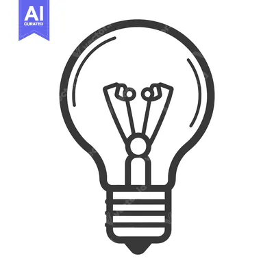 Popular premium asset: A simple outline drawing of an incandescent light bulb
