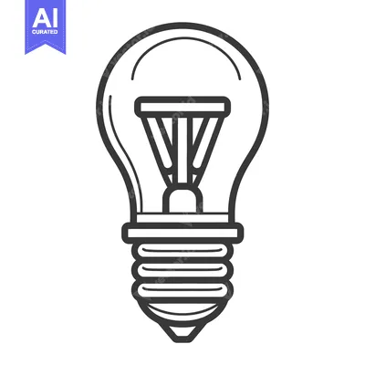 Aset desain premium: An illustrated light bulb with an object inside its glass bulb