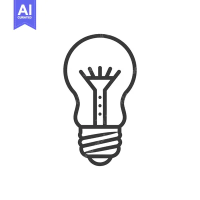 Popular premium asset: A simple outline illustration depicting a light bulb design