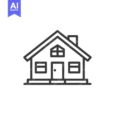 Popular premium asset: Minimalist House Icon: Simple Line Drawing of Home with Chimney
