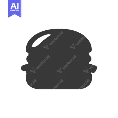 Aset desain premium: Simple illustration depicts a sandwich with two buns and filling