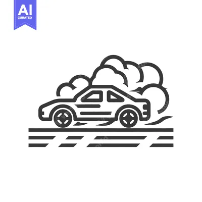 Popular premium asset: The depiction shows a car speeding with smoke billowing behind