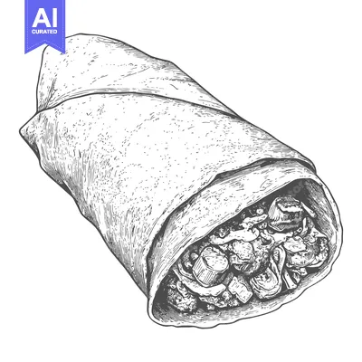 Aset desain premium: Delicious Burrito Filling A Classic Mexican Dish
