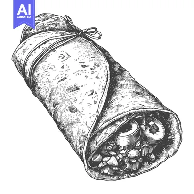 Aset premium populer: Delicious Wrapped Burrito Ready To Eat