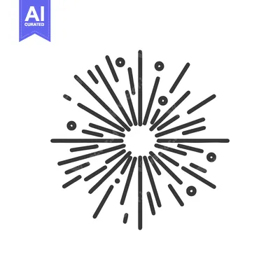 Aset premium populer: Minimalist Burst: Black and White Radial Line Explosion with Dots